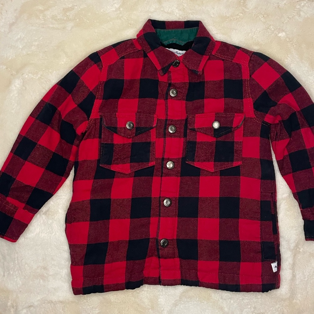 Tommy Bahama 4 pocket, snap closure, Buffalo Plaid Shacket-Kids Size 5/6